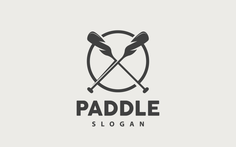 Paddle Logo Boat Design Vector Illustration DesignV26 Logo Template