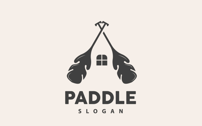 Paddle Logo Boat Design Vector Illustration DesignV6 Logo Template