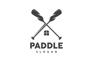 Paddle Logo Boat Design Vector Illustration DesignV8