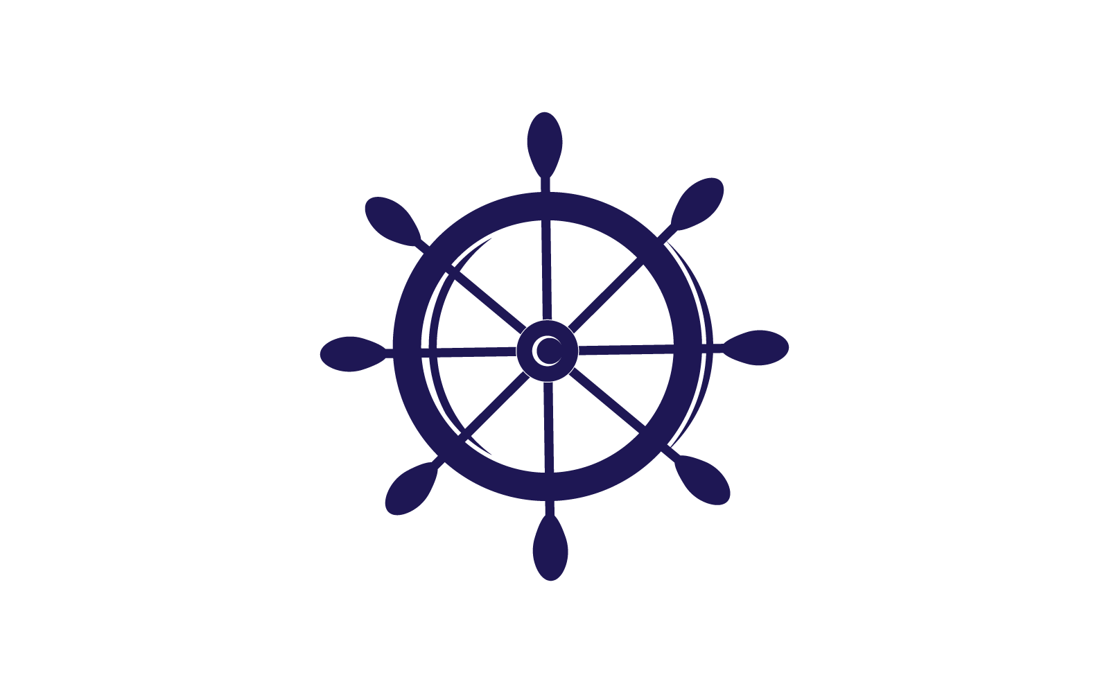 Schiffsrad-Symbol-Illustrationslogo-Design