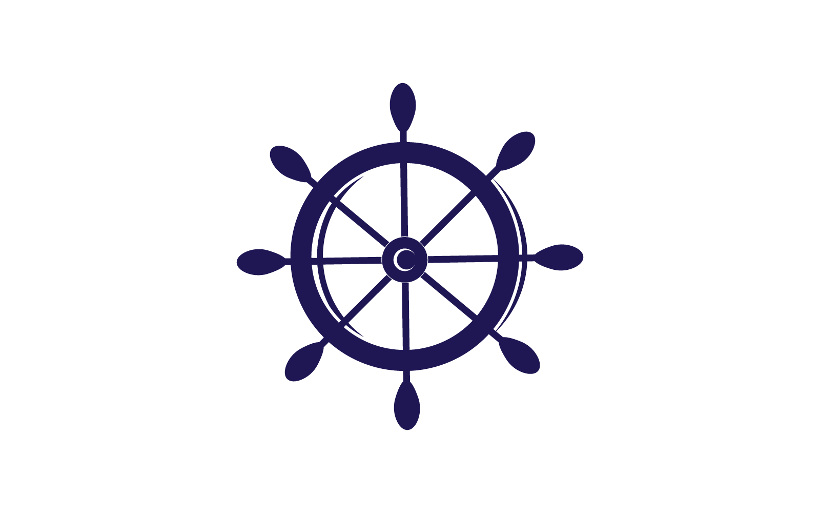 Ship wheel icon ilustration logo design