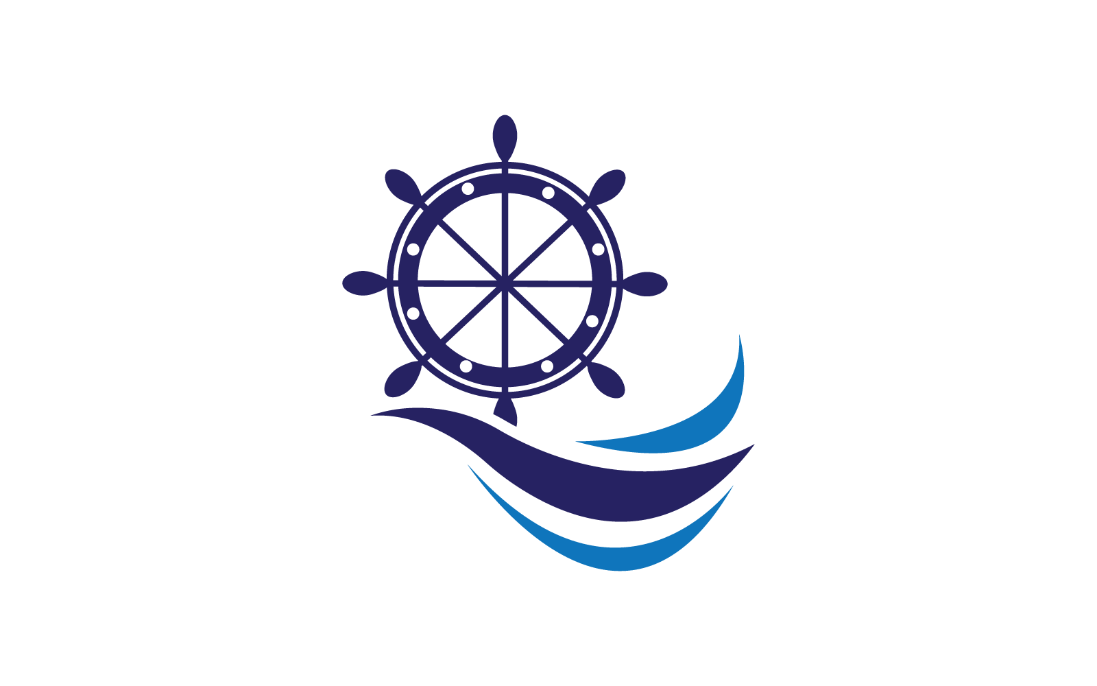 Ship wheel icon logo ilustration vector