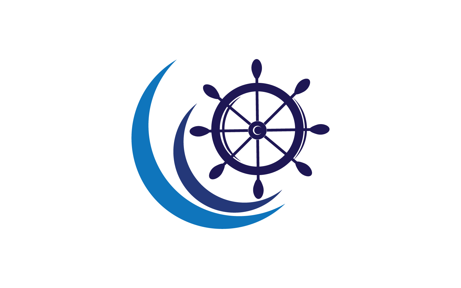 Ship wheel logo icon ilustration vector template
