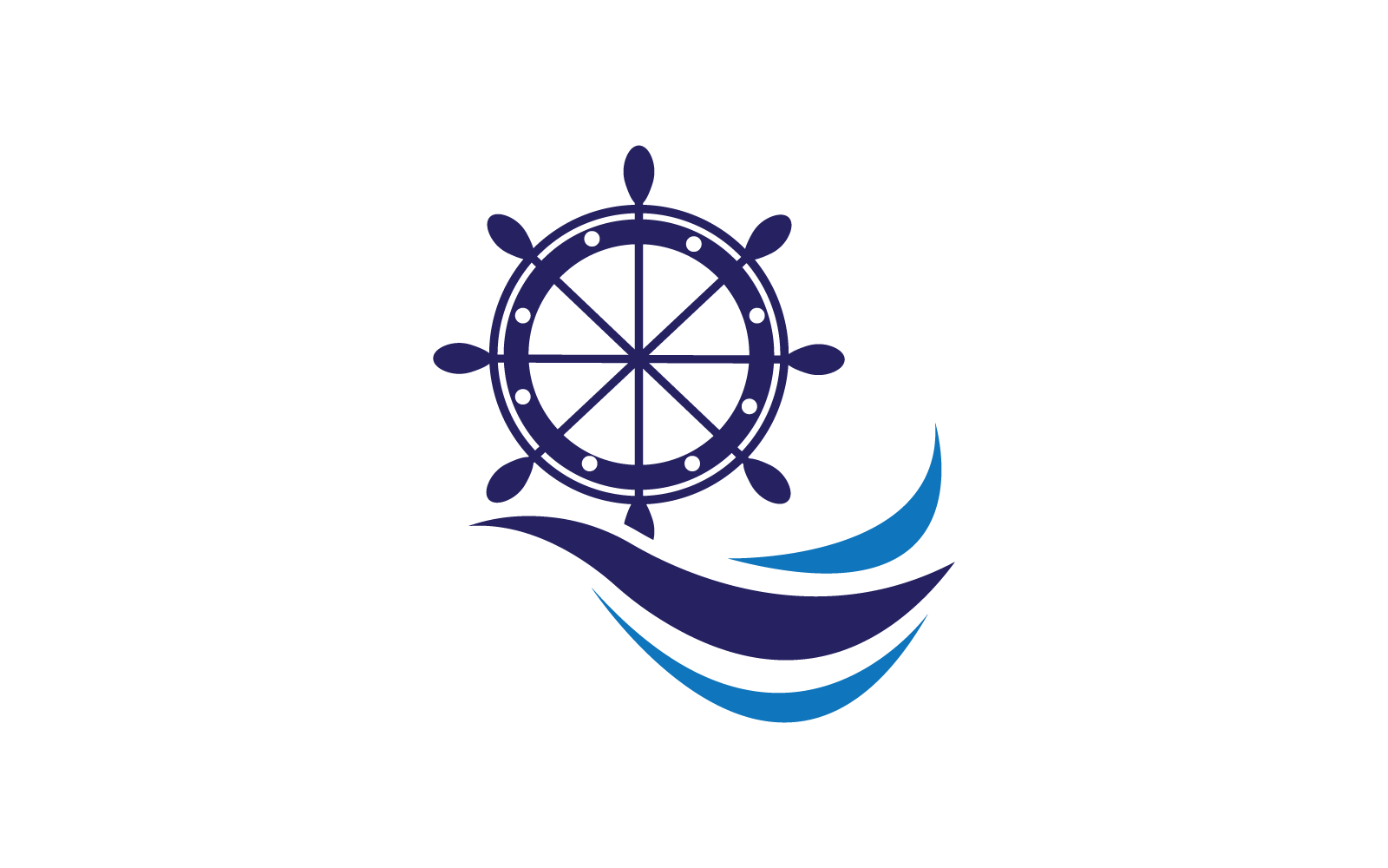 Wektor ilustracji logo koła statku