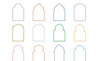 Islamic Arch Design double lines Set 12 - 9