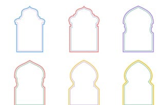 Islamic Arch Design double lines Set 6 - 19