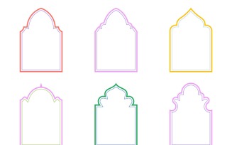 Islamic Arch Design double lines Set 6 - 21