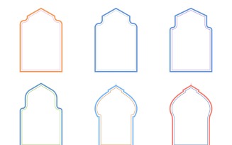 Islamic Arch Design double lines Set 6 - 23