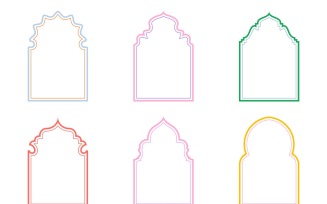 Islamic Arch Design double lines Set 6 - 24
