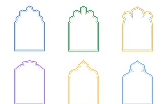 Islamic Arch Design double lines Set 6 - 26