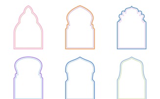 Islamic Arch Design double lines Set 6 - 27