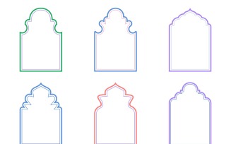 Islamic Arch Design double lines Set 6 - 29