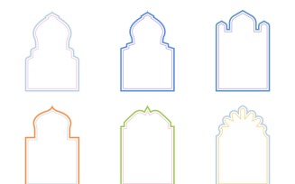 Islamic Arch Design double lines Set 6 - 31