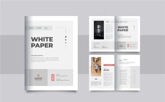 White Paper Template or Business White Paper template design