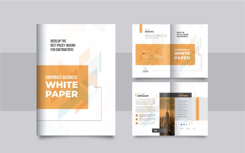 White Paper Template or Business White Paper template Corporate Identity