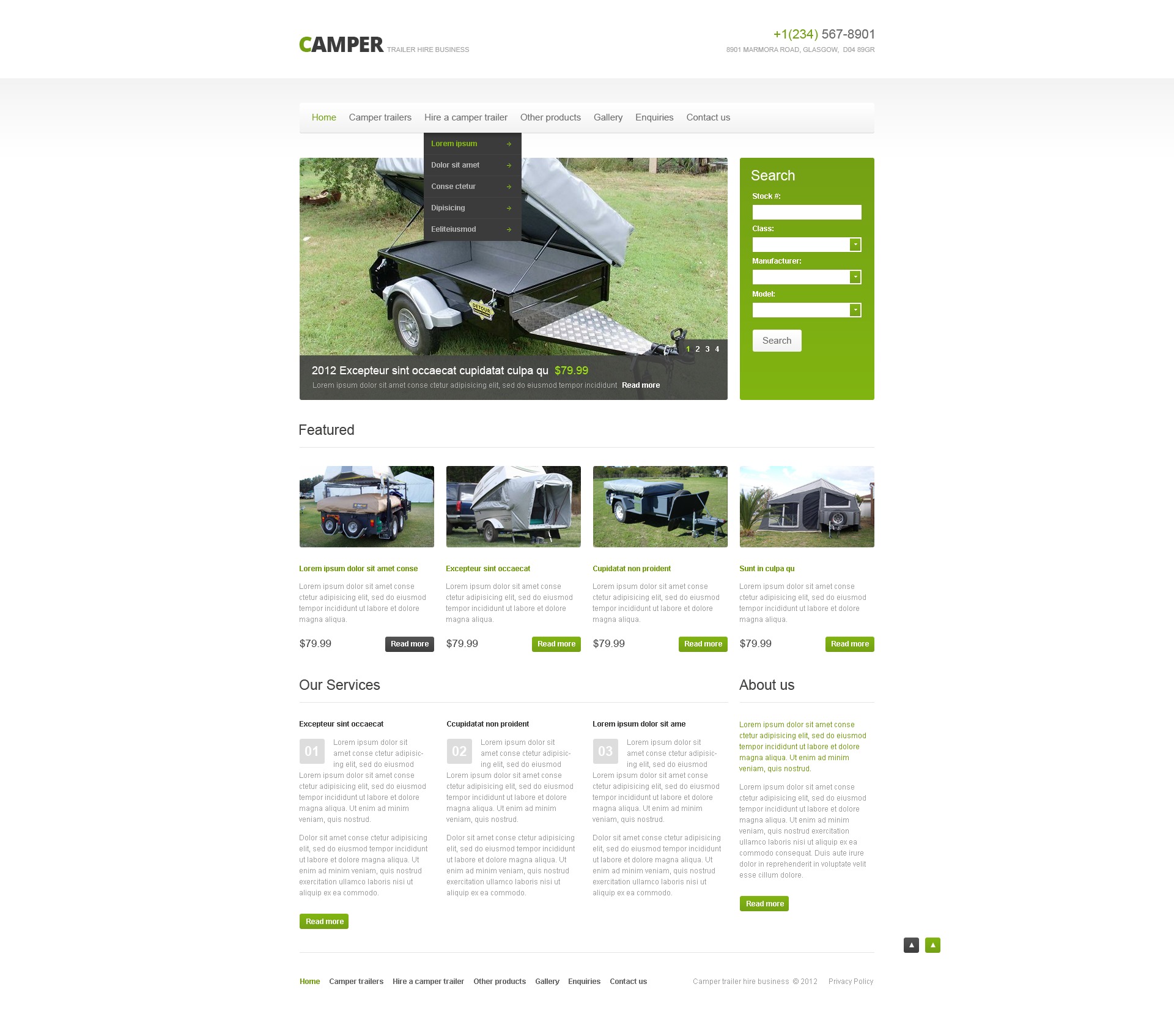 Camping Website Template #40756