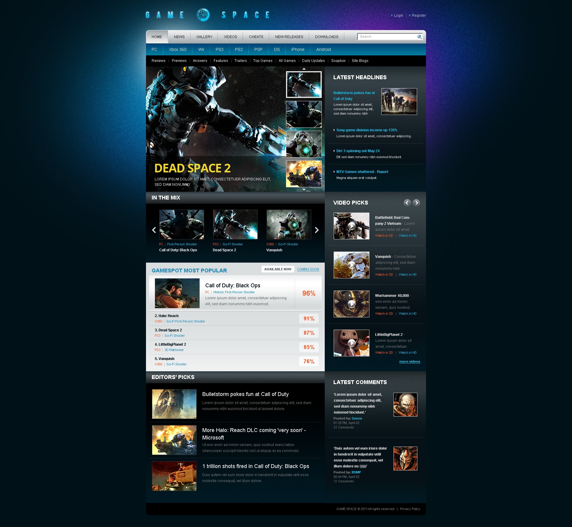 Modello WordPress #40790 per Un Sito di Giochi - screenshot