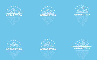 Antarctic Cold Mountain Iceberg Logo DesignV13