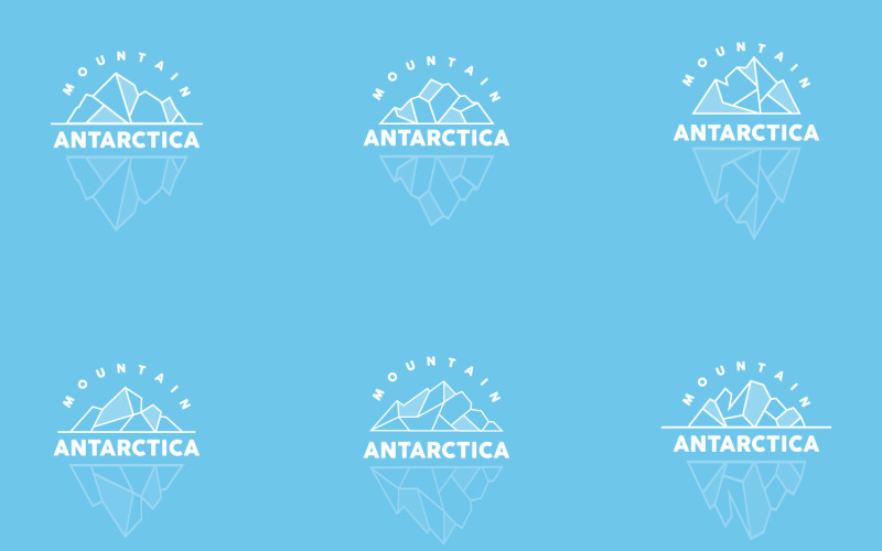 Antarctic Cold Mountain Iceberg Logo DesignV13 Logo Template