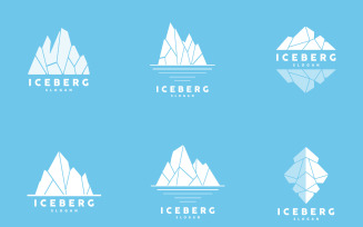 Antarctic Cold Mountain Iceberg Logo DesigNV17