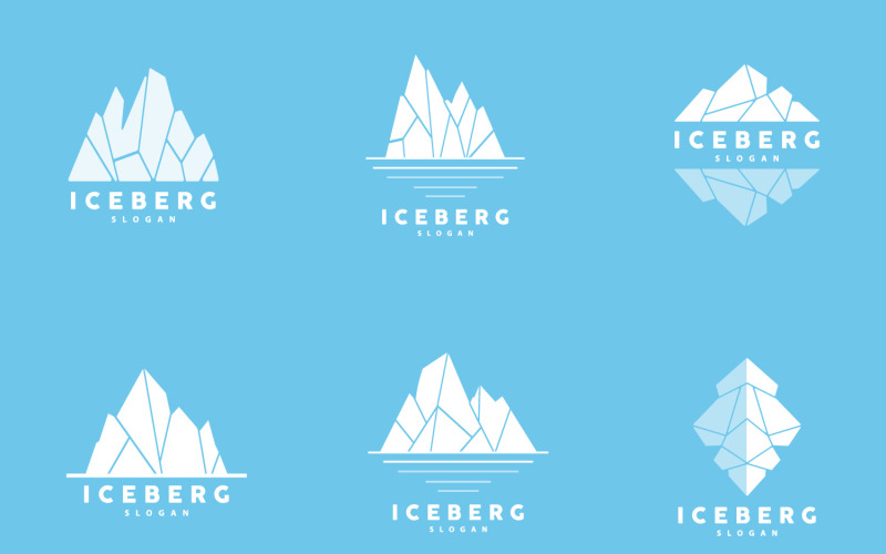Antarctic Cold Mountain Iceberg Logo DesigNV17 Logo Template
