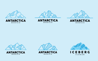 Antarctic Cold Mountain Iceberg Logo DesignV1