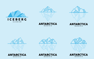 Antarctic Cold Mountain Iceberg Logo DesignV4