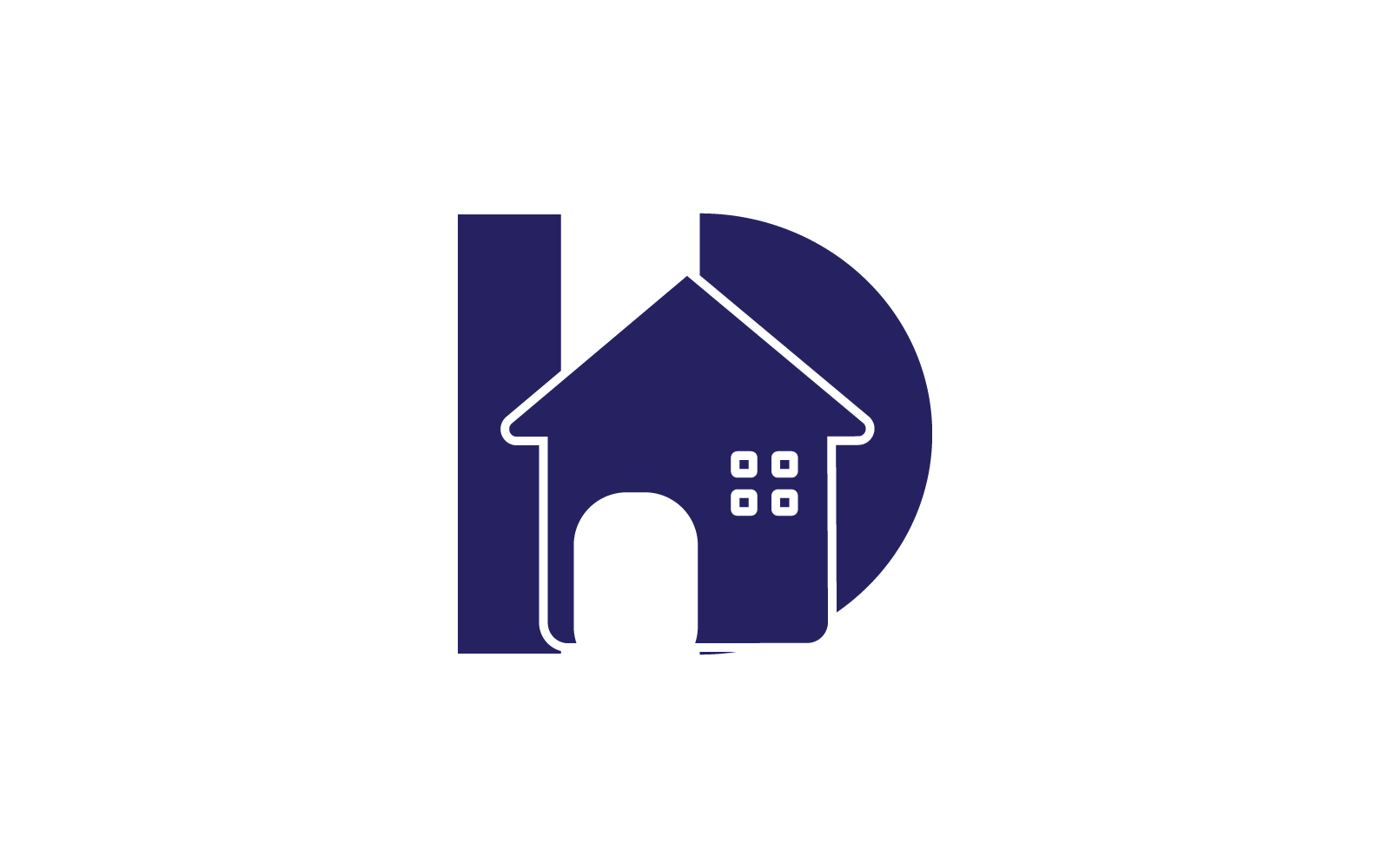 H Letter Property illustration design logotyp mall