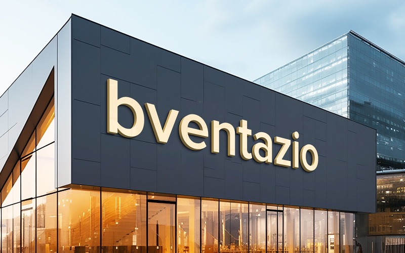 3d building wall logo mockup psd Product Mockup