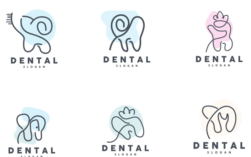 Tooth logo Dental Health Vector CareV26 Logo Template
