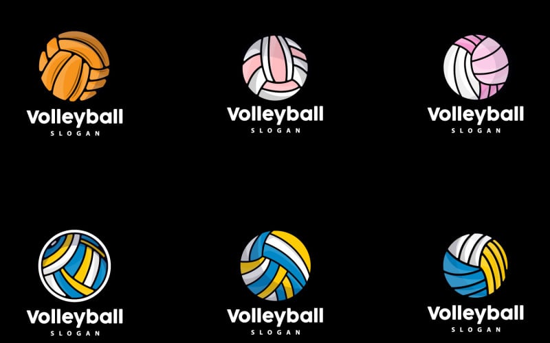 Volleyball Logo Sport Simple DesignV7 Logo Template