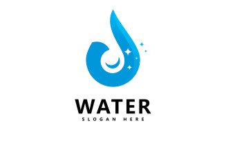 Aqua water logo design. Water drop vector logo V3