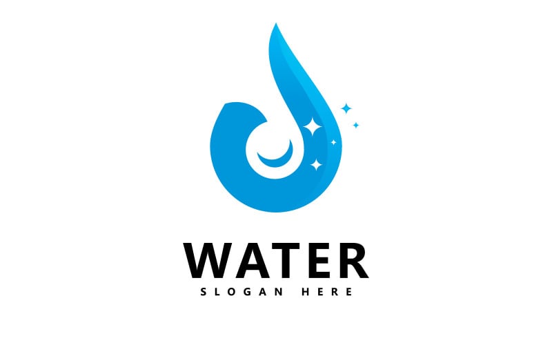 Aqua water logo design. Water drop vector logo V3 Logo Template