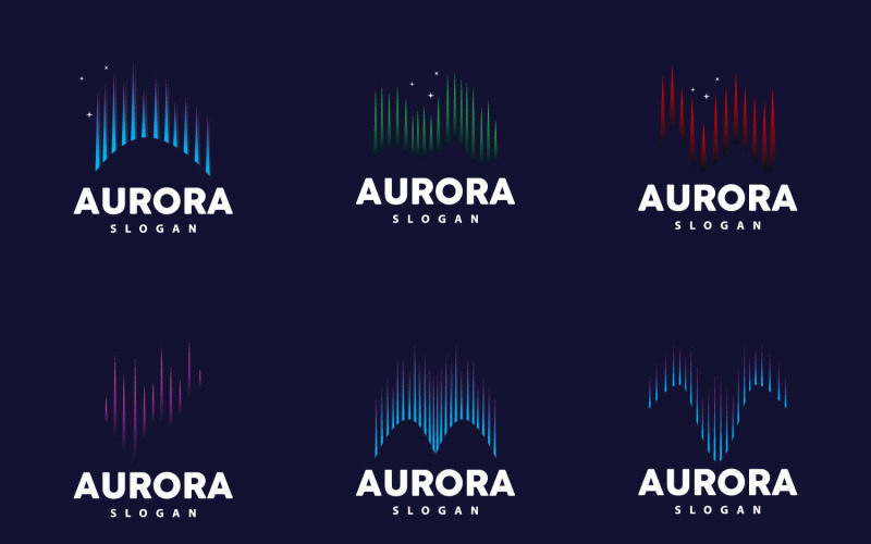 Aurora Light Wave Sky ViewV1 Logo Template
