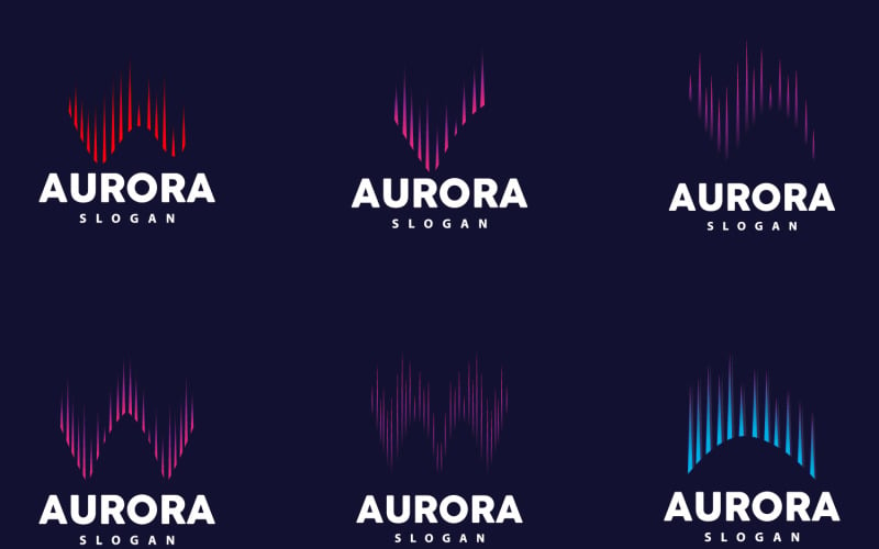 Aurora Light Wave Sky ViewV3 Logo Template