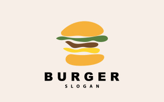 Burger Logo Fast Food Design HotV1
