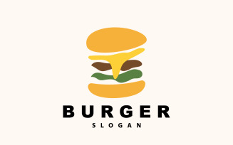 Burger Logo Fast Food Design HotV2