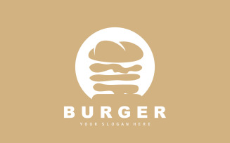 Burger Logo Fast Food Design HotV6