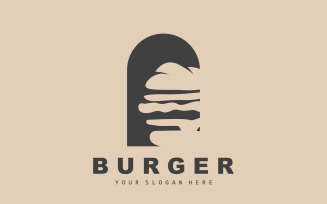 Burger Logo Fast Food Design HotV9