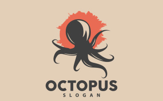 Octopus Logo Old Retro Vintage DesignV10