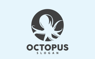 Octopus Logo Old Retro Vintage DesignV15