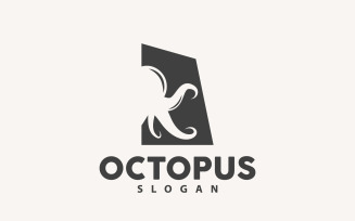 Octopus Logo Old Retro Vintage DesignV16