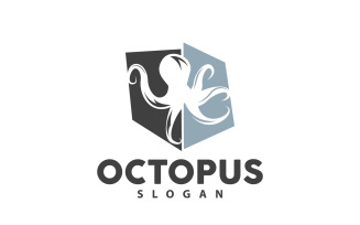 Octopus Logo Old Retro Vintage DesignV17