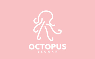 Octopus Logo Old Retro Vintage DesignV18