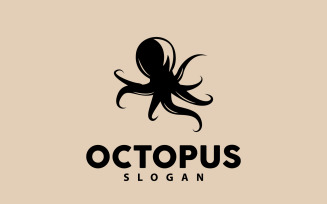 Octopus Logo Old Retro Vintage DesignV3