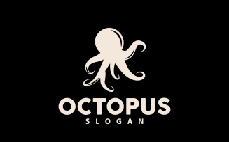 Octopus Logo Old Retro Vintage DesignV4
