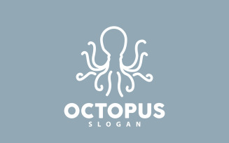 Octopus Logo Old Retro Vintage DesignV6