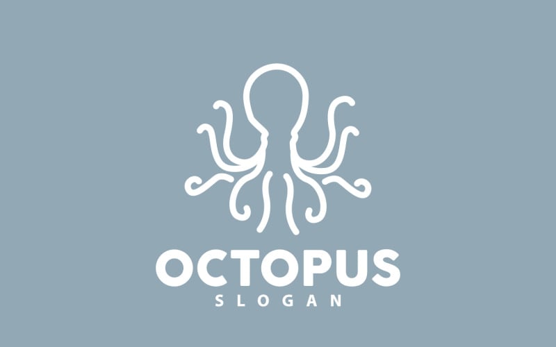 Octopus Logo Old Retro Vintage DesignV6 Logo Template