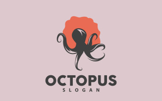 Octopus Logo Old Retro Vintage DesignV9