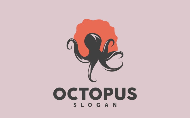 Octopus Logo Old Retro Vintage DesignV9 Logo Template